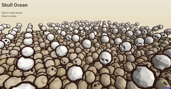 Screenshot of skull ocean
