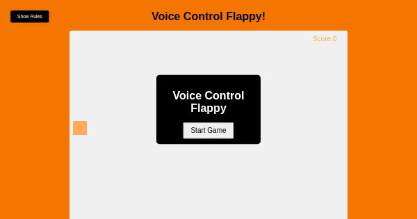 Screenshot of Flappy Bird Voice Recognition Game