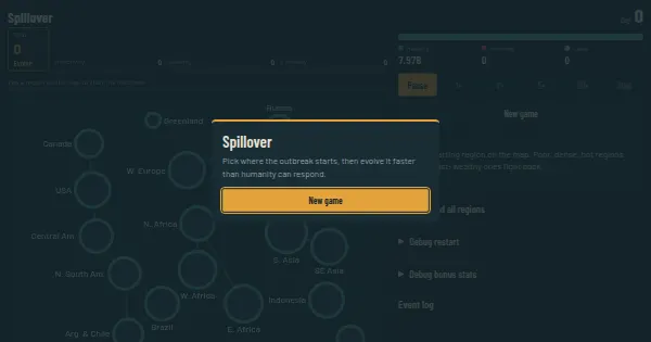 Screenshot of Spillover