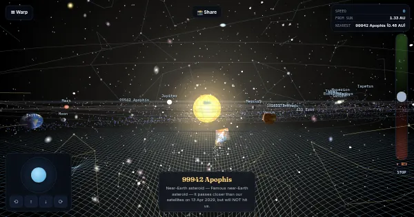 Screenshot of space circle