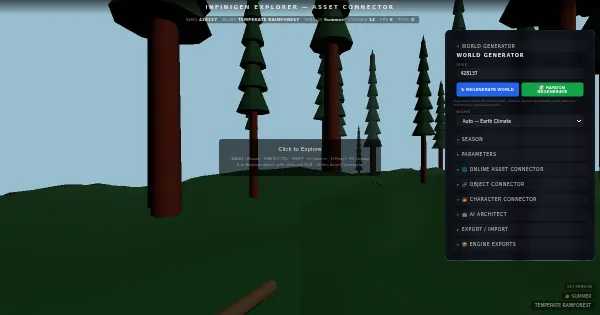 Screenshot of INFINIGEN Explorer