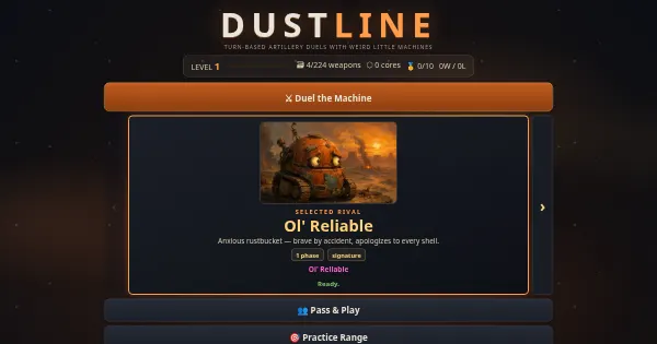 Screenshot of Dustline game