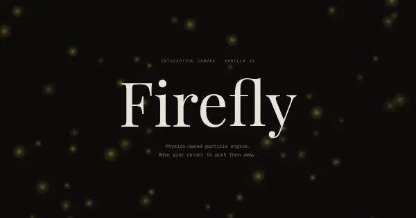 Screenshot of firefly interactive