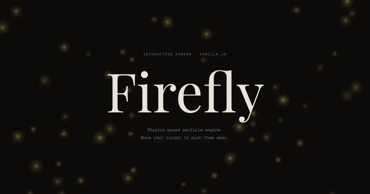 Screenshot of firefly interactive
