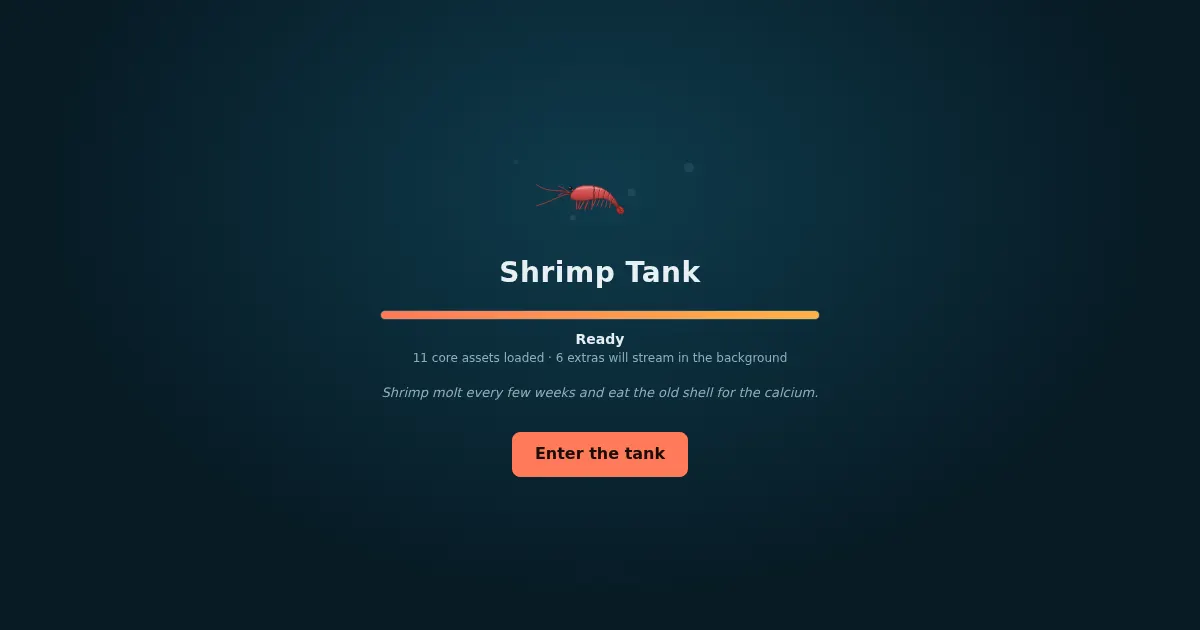 Screenshot of shrimp sim