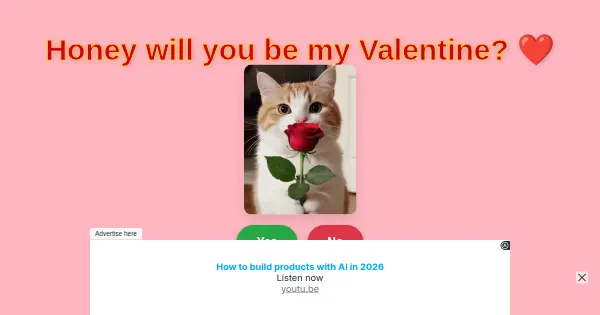Screenshot of Be my valentine