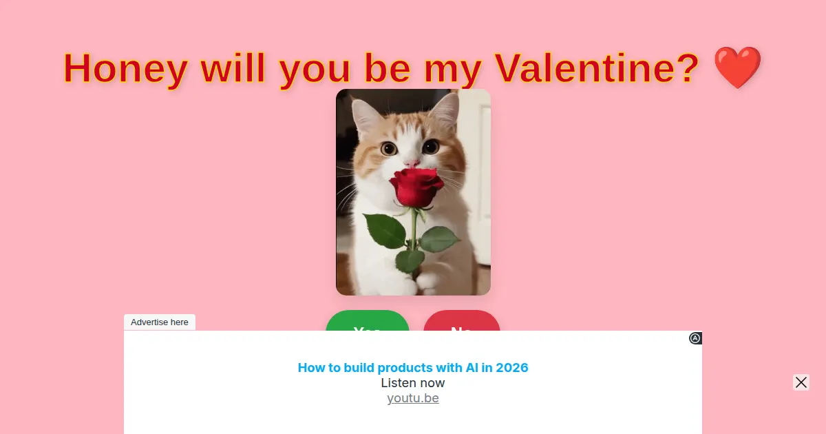 Screenshot of Be my valentine
