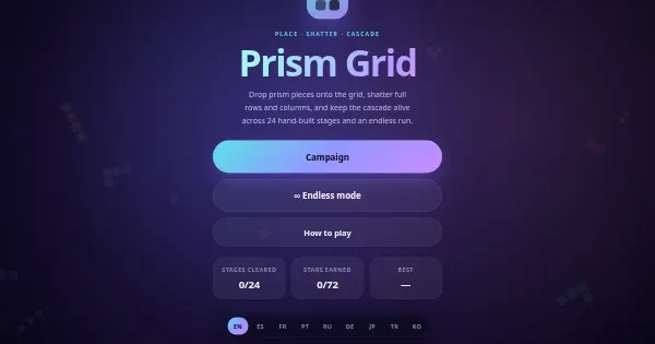 Screenshot of prism grid