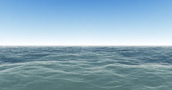 Screenshot of sea water effect three js