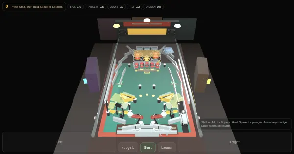 Screenshot of VibePinball