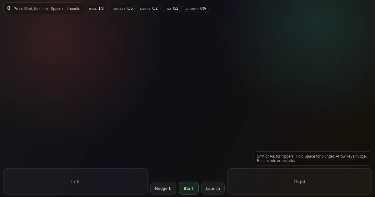 Screenshot of VibePinball