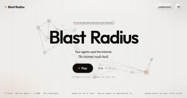 Screenshot of blast radius