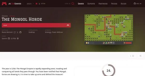 Screenshot of js13k2023
