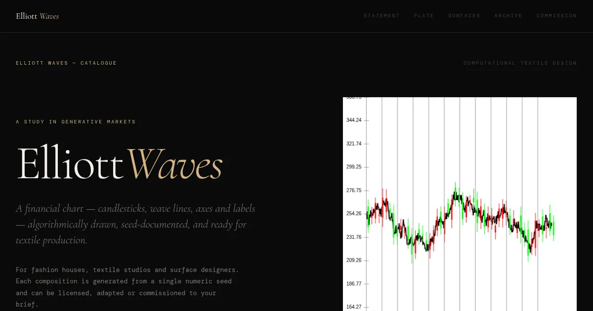 Screenshot of Elliott Waves Generative Art