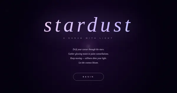Screenshot of stardust game