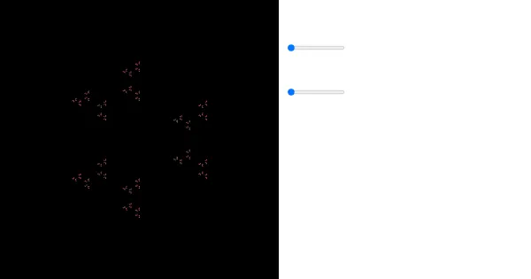 Screenshot of Chaos game visual illustration