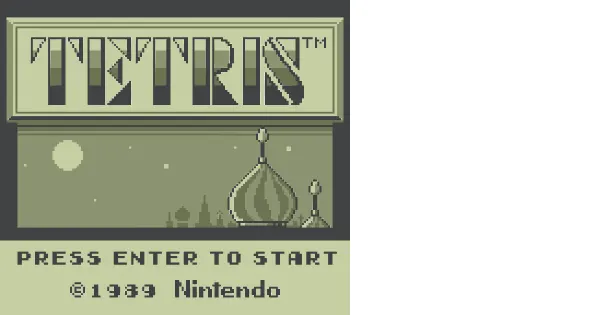 Screenshot of tetris Gameboy made in JavaScript