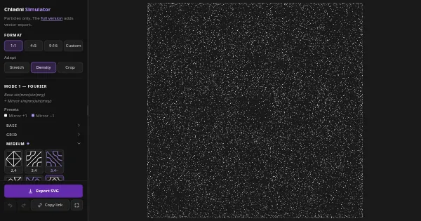 Screenshot of chladni simulator