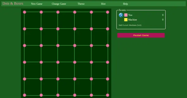 Screenshot of dots game