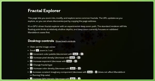 Screenshot of fractal
