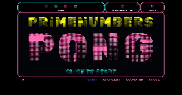 Screenshot of primenumberspong