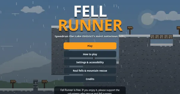 Screenshot of fell runner
