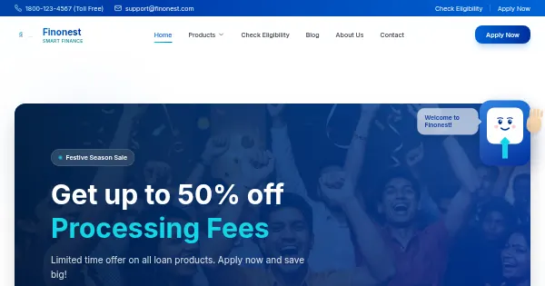 Screenshot of v0 finonest website build