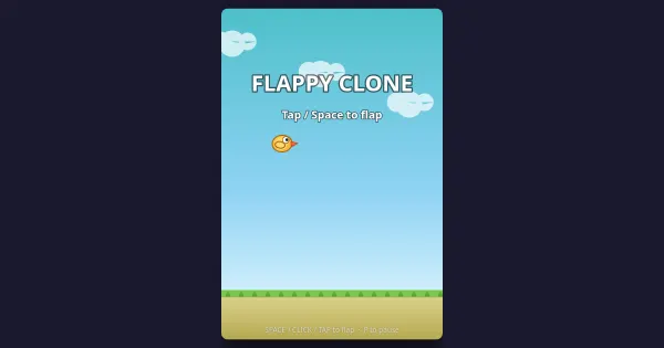 Screenshot of pi dev flappy demo