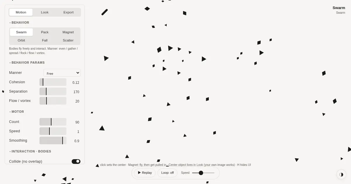 Screenshot of motion primer