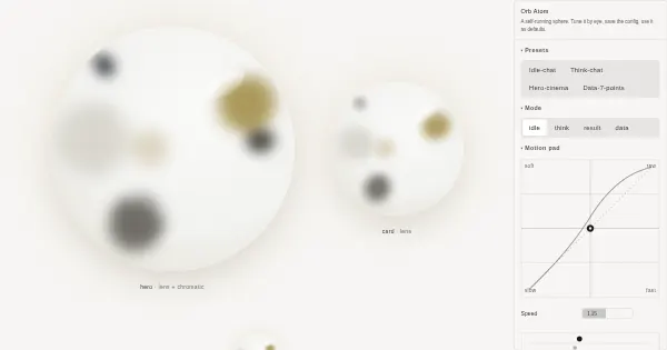 Screenshot of orb atom