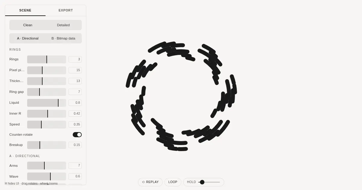 Screenshot of pixel ring