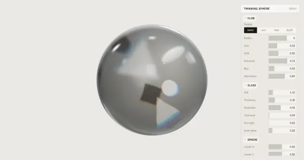 Screenshot of thinking sphere