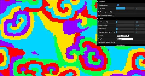 Screenshot of automaton