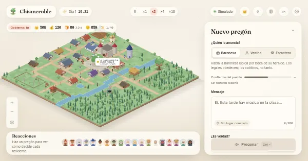 Screenshot of ai town