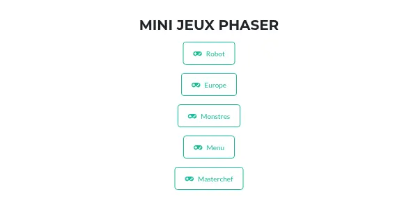 Screenshot of phaser games