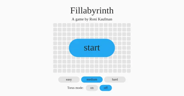 Screenshot of fillabyrinth