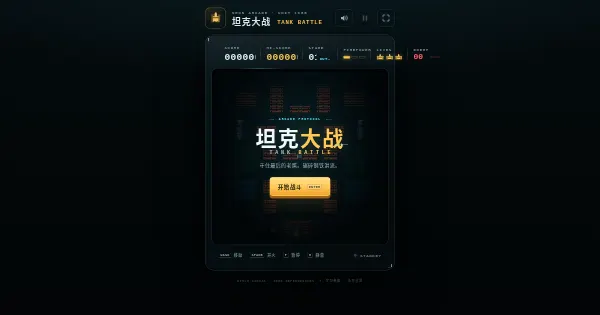 Screenshot of tank battle