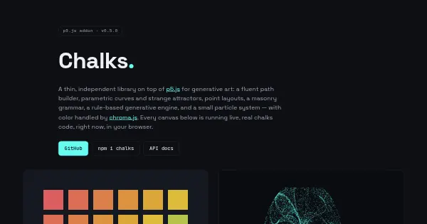 Screenshot of chalks