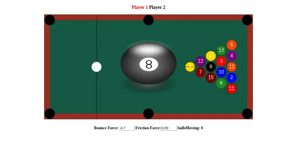 Screenshot of Pool 8 Canvas
