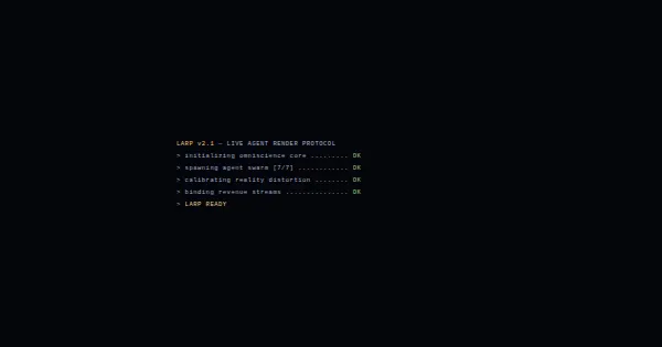 Screenshot of larp dashboard