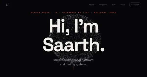 Screenshot of saarth site