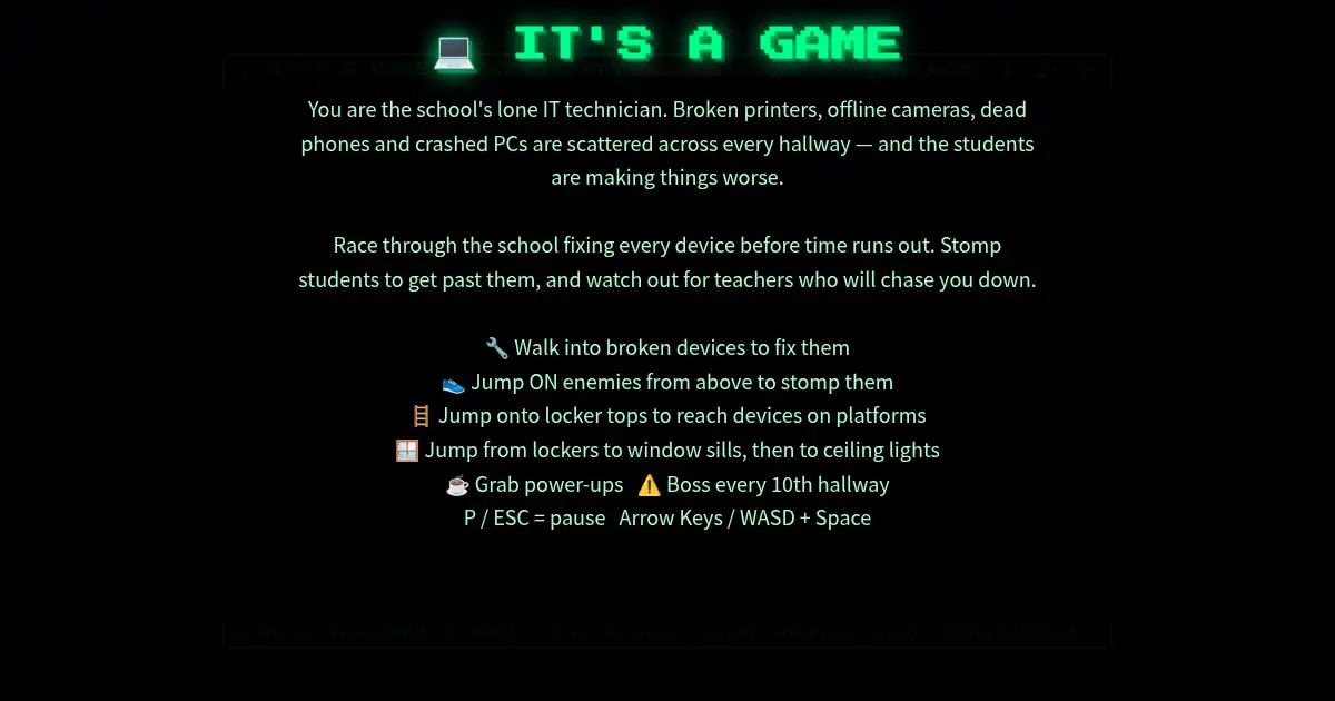 Screenshot of it s a game