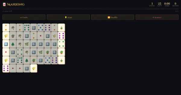 Screenshot of mahjong