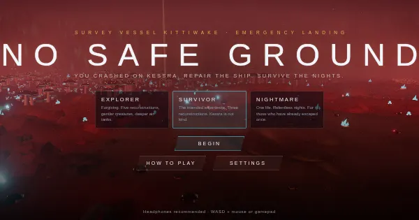 Screenshot of no safe ground
