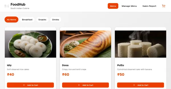 Screenshot of v0 restaurant website builder