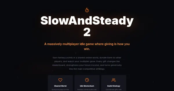 Screenshot of slowandsteady.xyz
