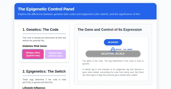 Screenshot of epigenetics sim