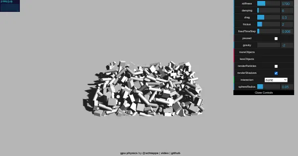 Screenshot of gpu physics.js