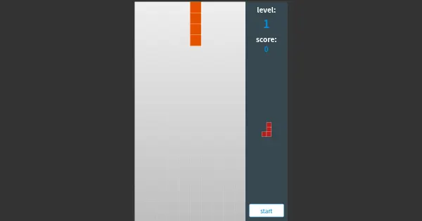 Screenshot of material tetris