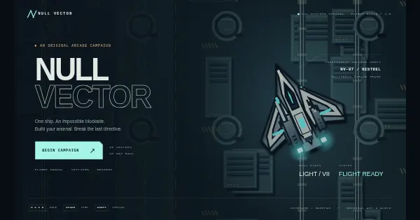 Screenshot of null vector